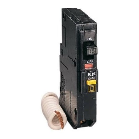 Square D Miniature Circuit Breaker, QO Series, 20A, 1 Pole, 120V AC, 10kA at 120V AC QO120GFICP